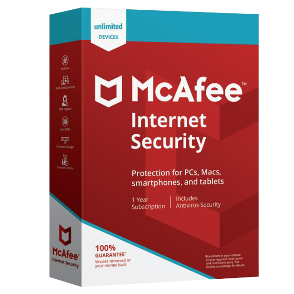 McAfee Internet Security licenc – 10 eszközre / 1 évre